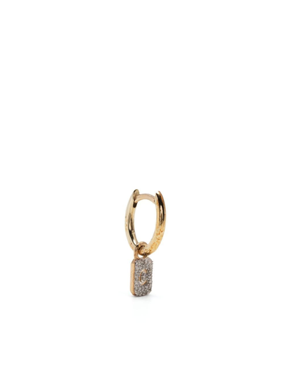 Shop Otiumberg C Alphabet-charm Earring In Gold