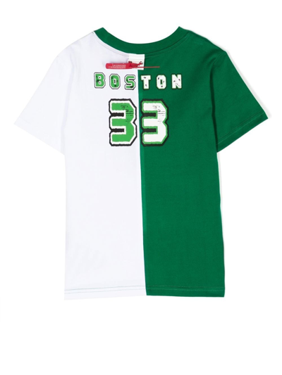 Shop Mostly Heard Rarely Seen 8-bit Mini Boston Split T-shirt In Weiss