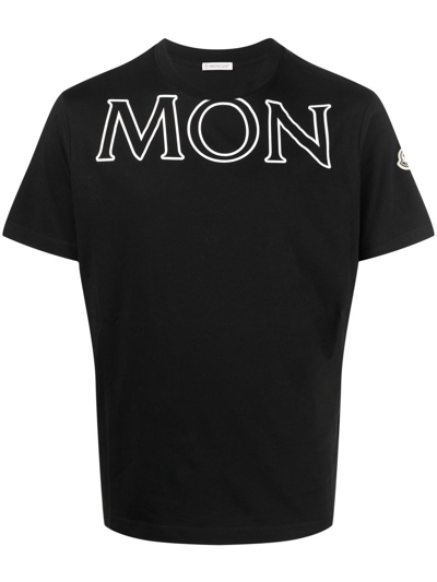 Moncler Logo-patch Cotton-jersey T-shirt In Multi-colored