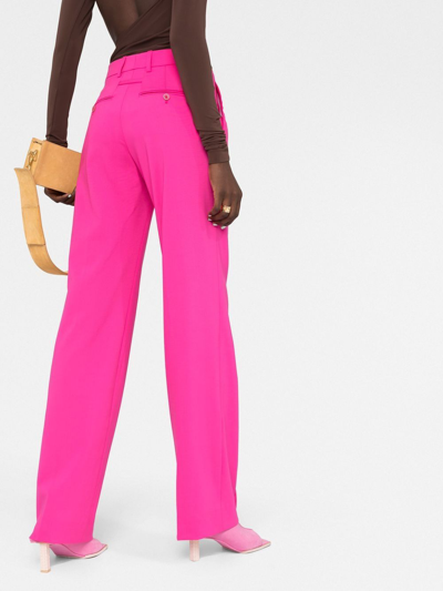 Shop Jacquemus Straight-leg Tailored Trousers In Rosa