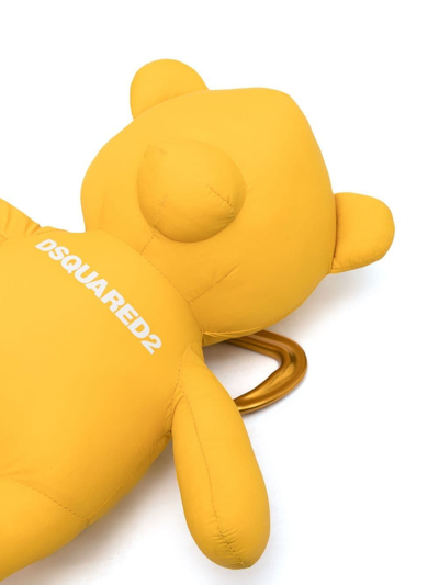 Shop Dsquared2 Logo-print Teddy-bear Keyring In Gelb