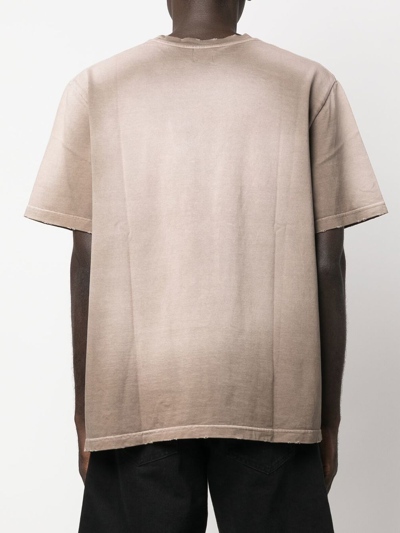 Shop Alchemist Distressed Faded-effect T-shirt In Grau