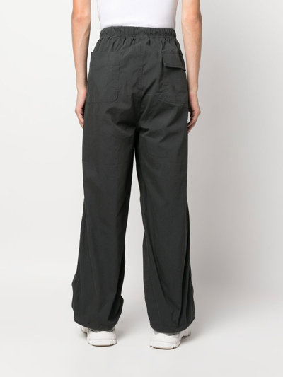 Shop Stussy Cotton-blend Wide-leg Trousers In Schwarz