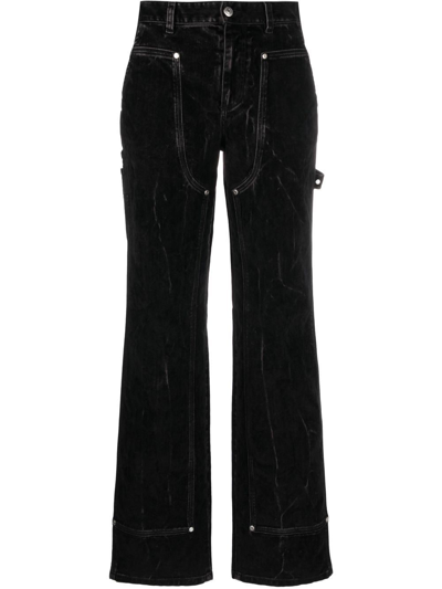 Shop Stella Mccartney Straight-leg Denim Jeans In Schwarz