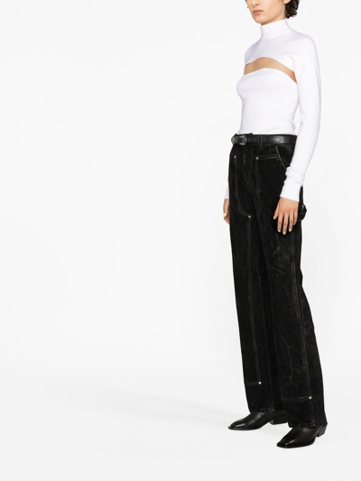 Shop Stella Mccartney Straight-leg Denim Jeans In Schwarz