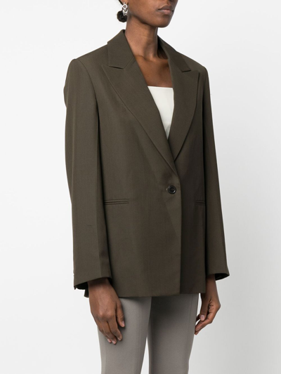 3.1 Phillip Lim Peak-lapel Single-breasted Blazer In Grün