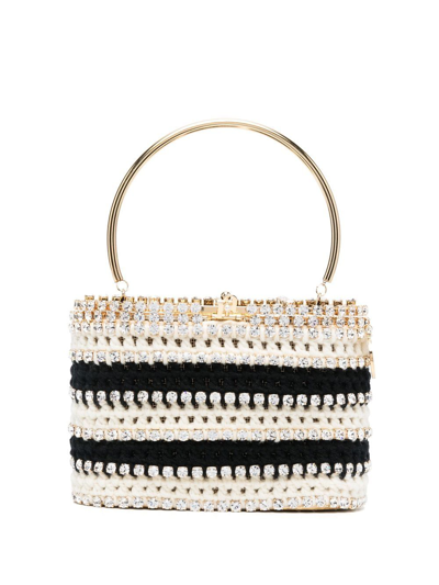 Shop Rosantica Holli Crystal Embellished Tote Bag In Yellow