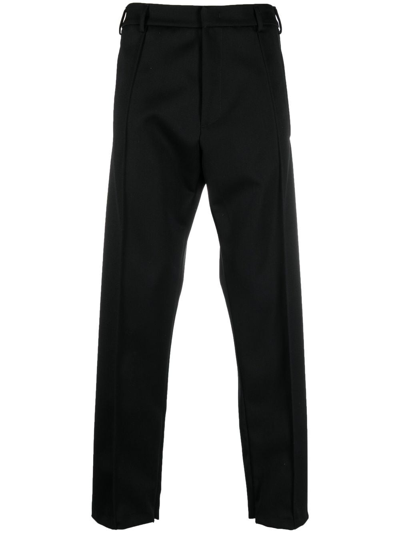 Shop 424 Tailored Straight-leg Trousers In Schwarz