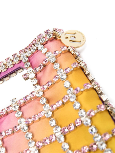 Shop Rosantica Boreale Crystal-embellished Tote Bag In Pink