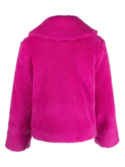 Shop Apparis Fiona Faux-shearling Jacket In Pink