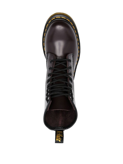 Dr. Martens Stivaletto Leather Boots In Red