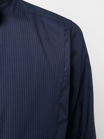 Shop Canali Wingtip Collar Shirt In Blau