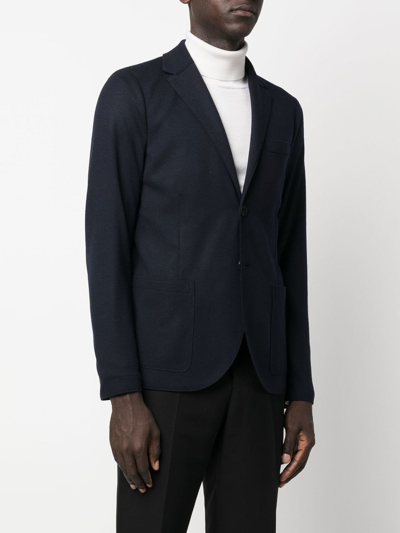 Harris Wharf London Virgin-wool Single-breasted Blazer In Blau