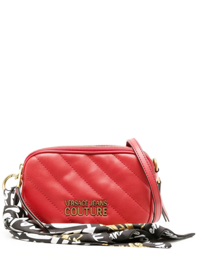 Versace Jeans Couture Quilted Faux-leather Shoulder Bag In Rot | ModeSens
