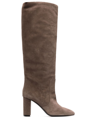 sarcoom expositie spons Via Roma 15 85mm Suede Knee Boots In Brown | ModeSens