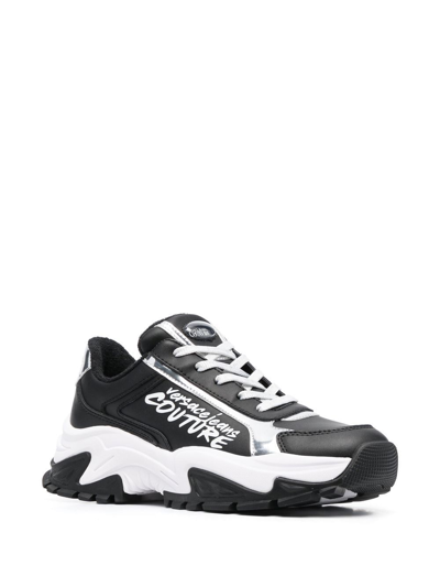 VERSACE JEANS COUTURE LO-TOP LOGO PRINT SNEAKERS 