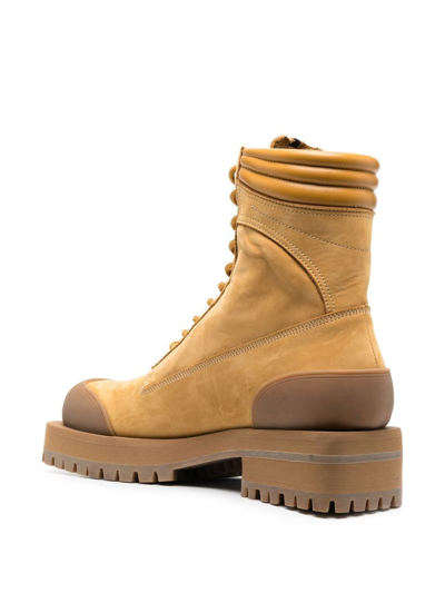 Palm Angels Lace-up Ankle Boots In Braun