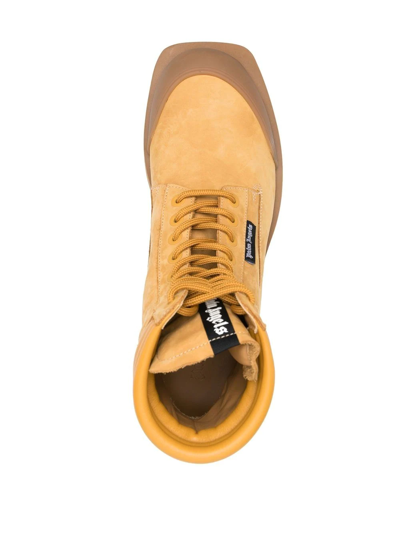 Palm Angels Lace-up Ankle Boots In Braun