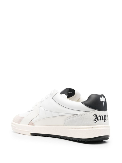 Shop Palm Angels University Lace-up Sneakers In Weiss