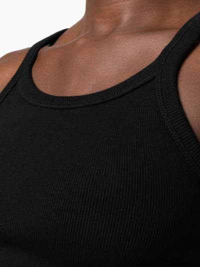 Shop Wardrobe.nyc Scoop-neck Cropped Top In Black