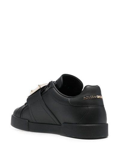 Shop Dolce & Gabbana Portofino Low-top Sneakers In Schwarz