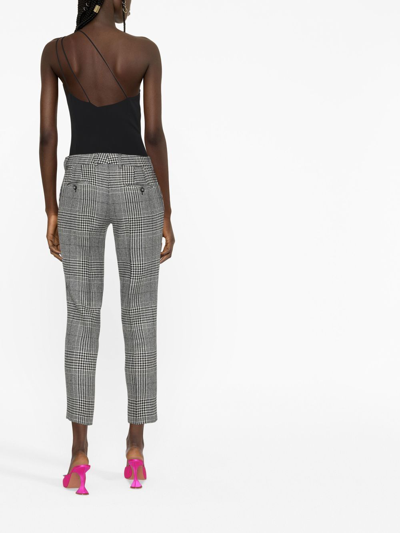 Dolce & Gabbana Virgin Wool Tartan Trousers In Schwarz