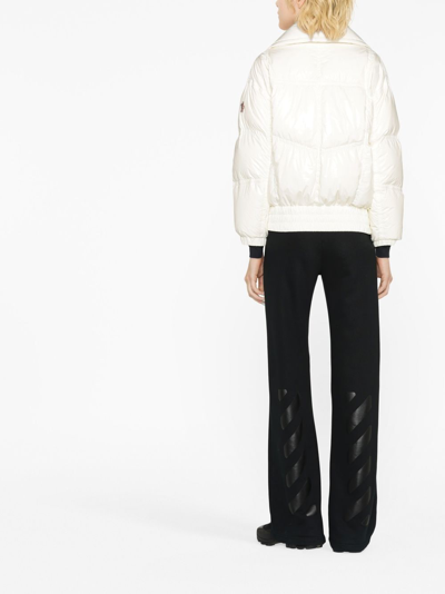 Moncler Logo-patch Padded-design Jacket In Nude