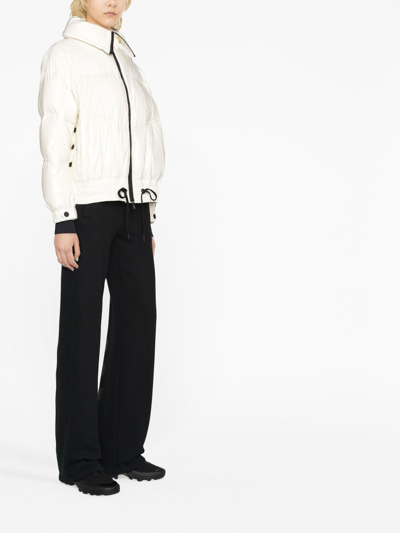 Moncler Logo-patch Padded-design Jacket In Nude