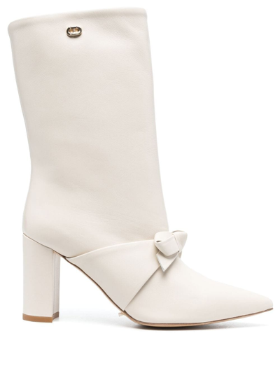 Dee Ocleppo Bow-detail Mid-calf Boots In Off White | ModeSens