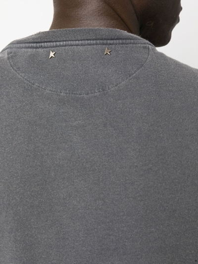 Shop Golden Goose Logo-print Short-sleeve T-shirt In Grau