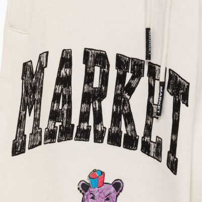 Shop Market Varsity Hand-drawing Pants In Cream