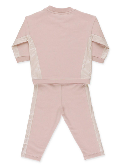 Shop Moncler Logo Print Tracksuit In Lilac