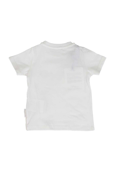 Shop Moncler Logo Printed Crewneck T-shirt In White
