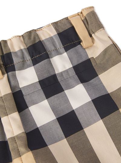Shop Burberry Boys Vintage Check Cotton Shorts In Beige