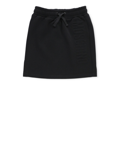 Shop Moschino Skirt With Logo In Nero/black