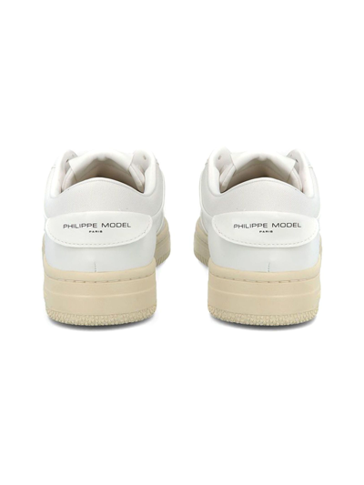 Shop Philippe Model White Lyon Ble Sneakers In Bianco