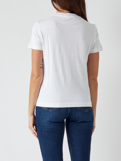 Shop Versace Jeans Couture Cotton T-shirt In Bianco