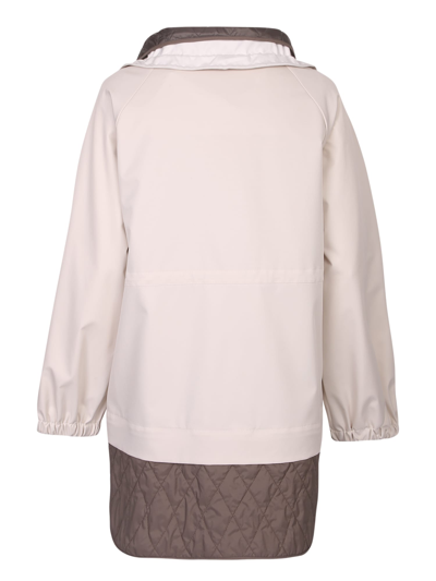 Shop Moorer Romea-adb Layered Parka Coat In White