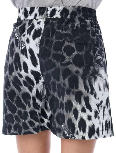 Shop Aries Leopard Board Short In Black White