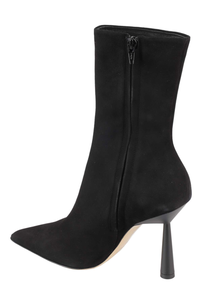 Gia X Rhw Rosie 7 High Heels Ankle Boots In Black Suede | ModeSens
