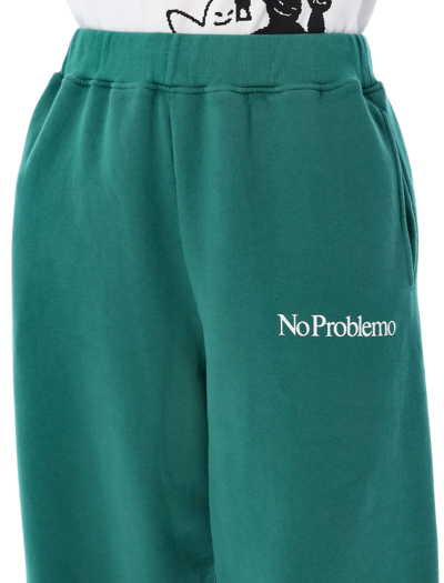 Aries Mini Problemo Jogging Pants In Alpine Green