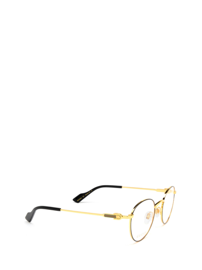 Shop Gucci Gg1222o Gold Glasses