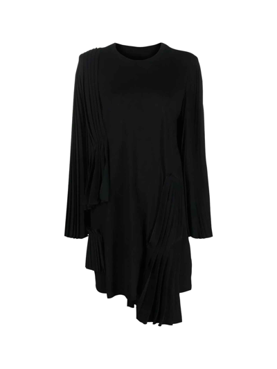Shop Mm6 Maison Margiela Black Dress Woman In Nero