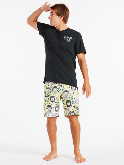 Shop Volcom Surf Vitals Ozzy Stoney Trunks - Glimmer Yellow In Multi