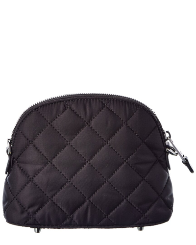 Shop Moschino Logo Embroidered Shoulder Bag In Black