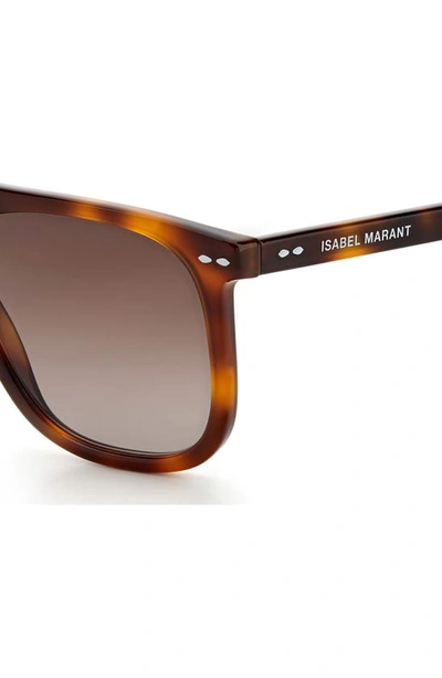 Shop Isabel Marant 56mm Gradient Flattop Sunglasses In Havana / Brown Gradient