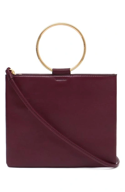 Shop Thacker Le Pouch Leather Clutch In Maroon