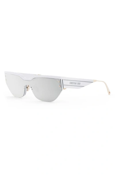 Shop Dior 'club M3u Mask Sunglasses In White / Smoke Mirror