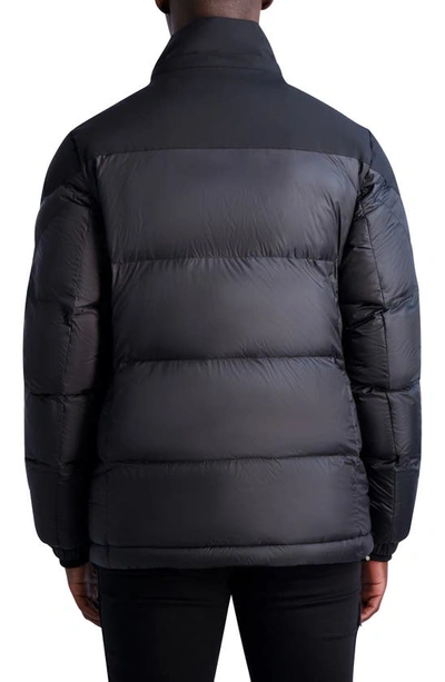 Shop Karl Lagerfeld Quilted Coat In Black