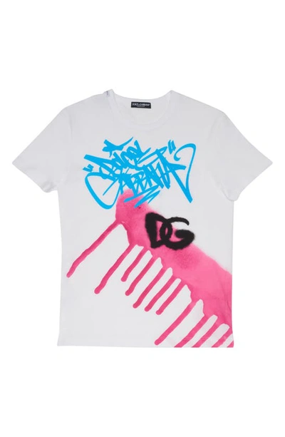Shop Dolce & Gabbana Graffiti Print Pocket Graphic Tee In Graffiti F.bco Ott